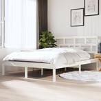 vidaXL Bedframe massief hout wit 120x190 cm, Verzenden, Wit, Nieuw, 190 cm of minder