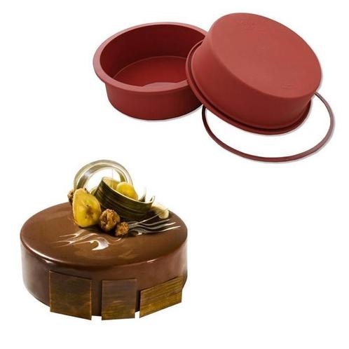 Silikomart Siliconen Bakvorm Rond Ø18x6,5cm + Ring, Hobby en Vrije tijd, Taarten en Cupcakes maken, Nieuw, Verzenden