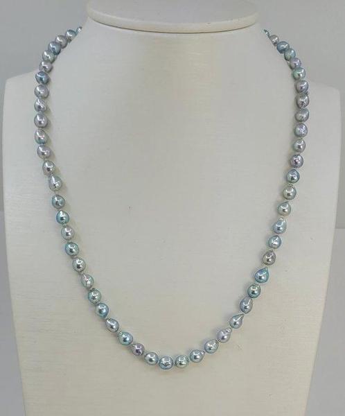 Zonder Minimumprijs - Halsketting 5,5x6mm Zilveren Akoya, Sieraden, Tassen en Uiterlijk, Kettingen