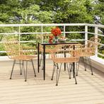 vidaXL 5-delige Tuinset poly rattan, 4 zitplaatsen, Nieuw, Tuinset, Verzenden