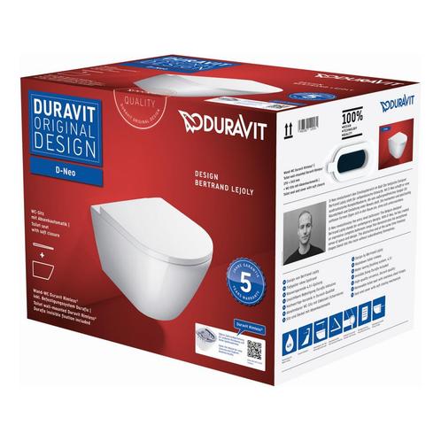 Toilet Duravit D-Neo Wand Set Rimless Diepspoel 54 cm, Doe-het-zelf en Verbouw, Sanitair, Overige typen, Nieuw, Ophalen of Verzenden