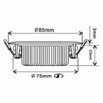 LED inbouwspot Varda Koper 5W 420lm 60º 2700K IP44 | zaag.., Ophalen of Verzenden, Nieuw