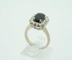 Ring - 18 karaat Witgoud Diamant (Natuurlijk) - Saffier, Sieraden, Tassen en Uiterlijk, Ringen, Nieuw