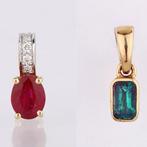 Zonder Minimumprijs - Hanger - 14 karaat Geel goud - 0.33ct., Sieraden, Tassen en Uiterlijk, Antieke sieraden