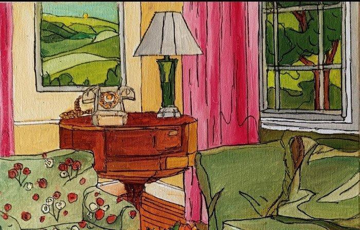 Betty Rullo (1955) - Salottino, Antiek en Kunst, Kunst | Schilderijen | Modern