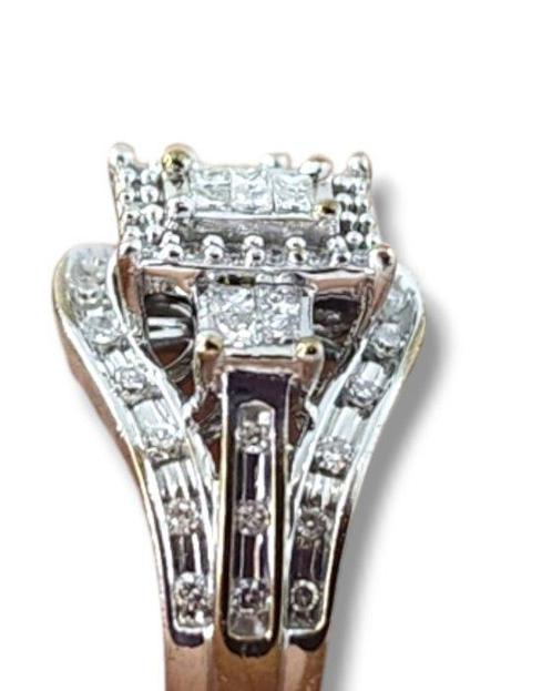Ring - 14 karaat Witgoud, Prachtige 14K Geelgouden Ring met, Sieraden, Tassen en Uiterlijk, Ringen