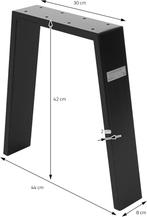 Tafelpoten salontafel - Metaal - 44x42 cm - Zwart - ML-Desig, Verzenden, Nieuw