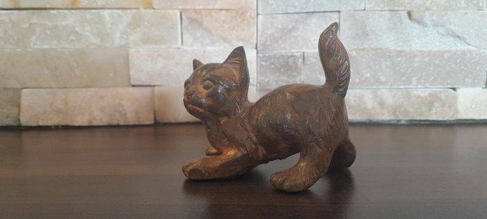 Pierre Chenet (XX-XXI) - sculptuur, Le Chat Joueur - 7.8 cm, Antiek en Kunst, Curiosa en Brocante