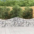 vidaXL Schanskorven 9 st gewelfd 200x30x60/80 cm, Tuin en Terras, 100 cm of meer, Verzenden, Nieuw, Metaal