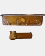 Kapstok (2) - Hout, IJzer - Kapstok en sleutelhangrek