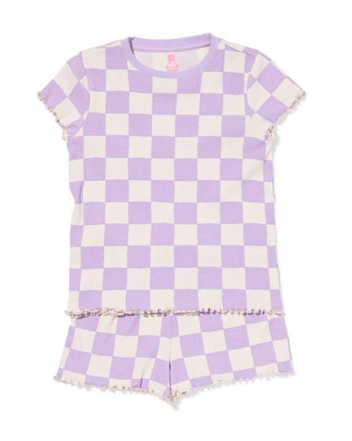 HEMA Kinder shortama rib ruiten paars, Kinderen en Baby's, Kinderkleding | Overige, Nieuw, Verzenden