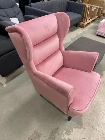 Fauteuil fluweel roze beschikbaar voor biedingen