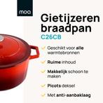 2dekans | MOA Gietijzeren Braadpan - Inhoud 5,7 liter - 26CM, Huis en Inrichting, Keuken | Potten en Pannen, Ophalen of Verzenden