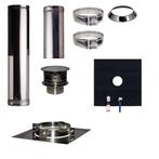 Set EPDM Profi-Line Ø150mm met nisbus en vloersteun, Huis en Inrichting, Kachels, Ophalen of Verzenden, Nieuw, Hout, Vrijstaand