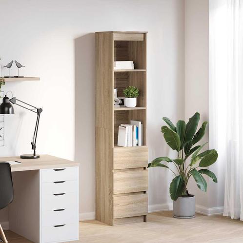 vidaXL Highboard 37,5x35x180 cm spaanplaat sonoma, Huis en Inrichting, Kasten | Buffetkasten, Nieuw, Overige houtsoorten, Verzenden