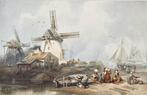 Hermanus Koekkoek Sr. (1815-1882) - The off loading of the, Antiek en Kunst