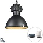 Qazqa Smart industriële hanglamp, Ø53cm, zwart, Ophalen of Verzenden, Nieuw in verpakking