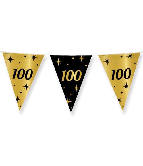 Vlaggenlijn 100 Jaar Goud Zwart 10m, Hobby en Vrije tijd, Feestartikelen, Nieuw, Verzenden