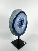Agate with rock crystal geode on stand Geode - Hoogte: 140