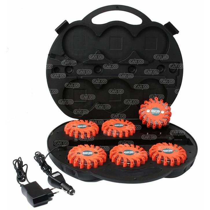 LED Alert Safety Flitslampset 6x met ingebouwde lader koffer, Auto-onderdelen, Verlichting, Ophalen of Verzenden