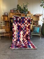 Vintage Marokkaans Azilal tapijt – handgewoven wol – gedurfd, Nieuw