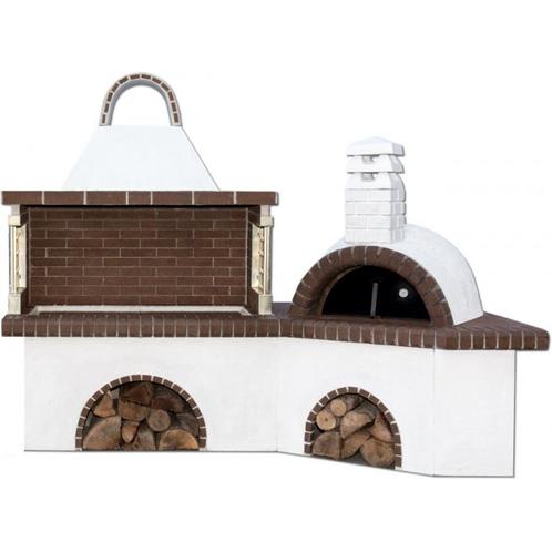 Buitenkeuken set bbq met pizzaoven - brown firebrick &..., Tuin en Terras, Pizzaovens, Ophalen of Verzenden