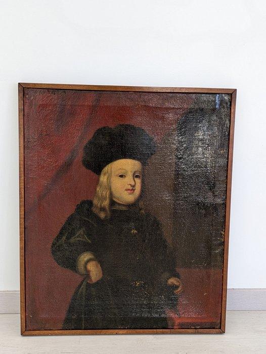 Scuola europea (XVIII-XIX) - Ritratto antico di nobile, Antiek en Kunst, Kunst | Schilderijen | Klassiek