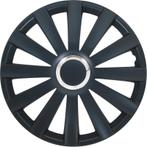 4-Delige Wieldoppenset Spyder 16-inch zwart + chroom ring, Auto diversen, Wieldoppen, Nieuw, Verzenden
