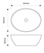 SALE - Durva 35 - Grijs marmer - Waskom -  -  - Keramiek -, Doe-het-zelf en Verbouw, Sanitair, Ophalen of Verzenden, Nieuw