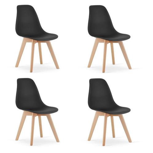 Duurzame KITO eetkamerstoelen set van 4 - kindvriendelijk..., Huis en Inrichting, Stoelen, Vier, Zwart, Nieuw, Ophalen of Verzenden