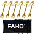 Fako Bijoux® - 6x Theelepel / Koffielepel Hangende Kat -, Huis en Inrichting, Keuken | Bestek, Verzenden, Nieuw