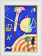 Martin Bradley (1931) - Compositon au ciel blue, Antiek en Kunst, Kunst | Schilderijen | Modern