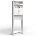 Wasmachinekast Neapel Wit 195x63x20cm (Meubelen, Interieur), Huis en Inrichting, Verzenden, Nieuw