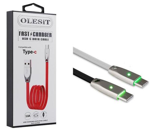 Olesit Gecertificeerde TPE TYPE-C USB-C Kabel 1 Meter Fast C, Telecommunicatie, Mobiele telefoons | Telefoon-opladers, Verzenden