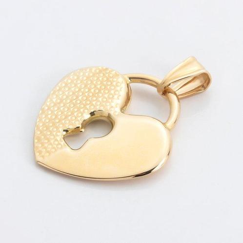 Zonder Minimumprijs - Hanger - 14 karaat Geel goud - Hart, Sieraden, Tassen en Uiterlijk, Antieke sieraden