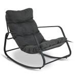 Schommelstoel met kussen - 105 x 65 x 78 cm, Verzenden, Nieuw, Grijs