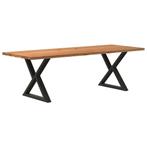 vidaXL Eettafel rechthoekig 240x90x74 cm massief eikenhout, Huis en Inrichting, Tafels | Eettafels, Verzenden, Nieuw