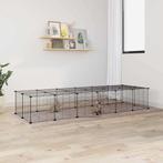 vidaXL Huisdierenkooi met deur 28 panelen 35x35 cm staal, Dieren en Toebehoren, Verzenden, Nieuw
