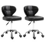 TRUUSK Set van 2 Rolkrukken met Rugleuning - Draaibaar en Ve, Verzenden, Nieuw