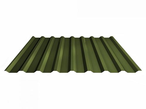 Stalen damwand dakplaat 20/1090 0.55mm HPS Olive Green, Doe-het-zelf en Verbouw, Platen en Panelen, Ophalen of Verzenden