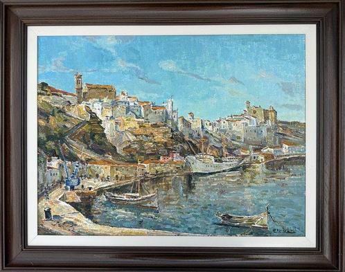 Joan Vives Llull (1901–1982) - Puerto de Mahón, Antiek en Kunst, Kunst | Schilderijen | Klassiek