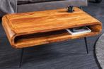 Massief houten salontafel ALPHA 90 cm bruin sheesham stenen, Huis en Inrichting, Tafels | Salontafels, Ophalen of Verzenden, Nieuw