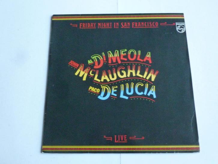 Al DiMeola, John McLaughlin, Paco de Lucia - Friday Night in, Cd's en Dvd's, Vinyl | Pop, Zo goed als nieuw, Verzenden