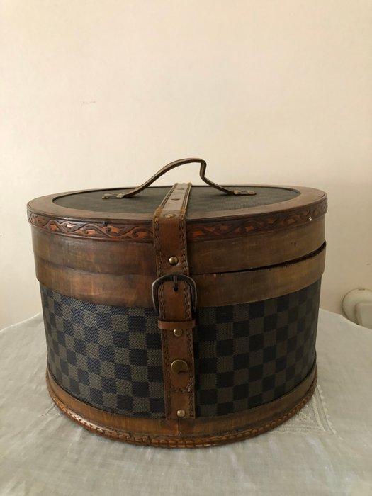 Doos (2) - Hout - hoedendozen, Antiek en Kunst, Curiosa en Brocante