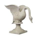 Gietijzeren sculptuur van een zwaan op sokkel (Interieur), Antiek en Kunst, Verzenden