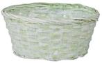 Rieten Mand Bamboe Basket Pastelgroen Mintgroen 20x9 cm, Hobby en Vrije tijd, Knutselen, Ophalen of Verzenden, Nieuw