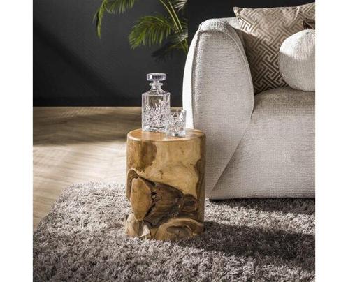 Bijzettafel natural line - Massief gerecycled teakhout, Huis en Inrichting, Tafels | Bijzettafels, Nieuw, Ophalen of Verzenden