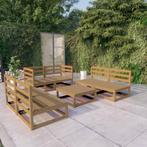 vidaXL 7-delige Loungeset massief grenenhout honingbruin, Verzenden, Nieuw, Loungeset