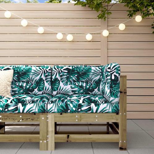 vidaXL Hoekbank met kussens geïmpregneerd grenenhout, Tuin en Terras, Tuinsets en Loungesets, Nieuw, Verzenden