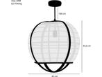 Mica Decorations Pella Hanglamp - H44 x Ø45 cm - Linnen -, Huis en Inrichting, Lampen | Hanglampen, Verzenden, Nieuw